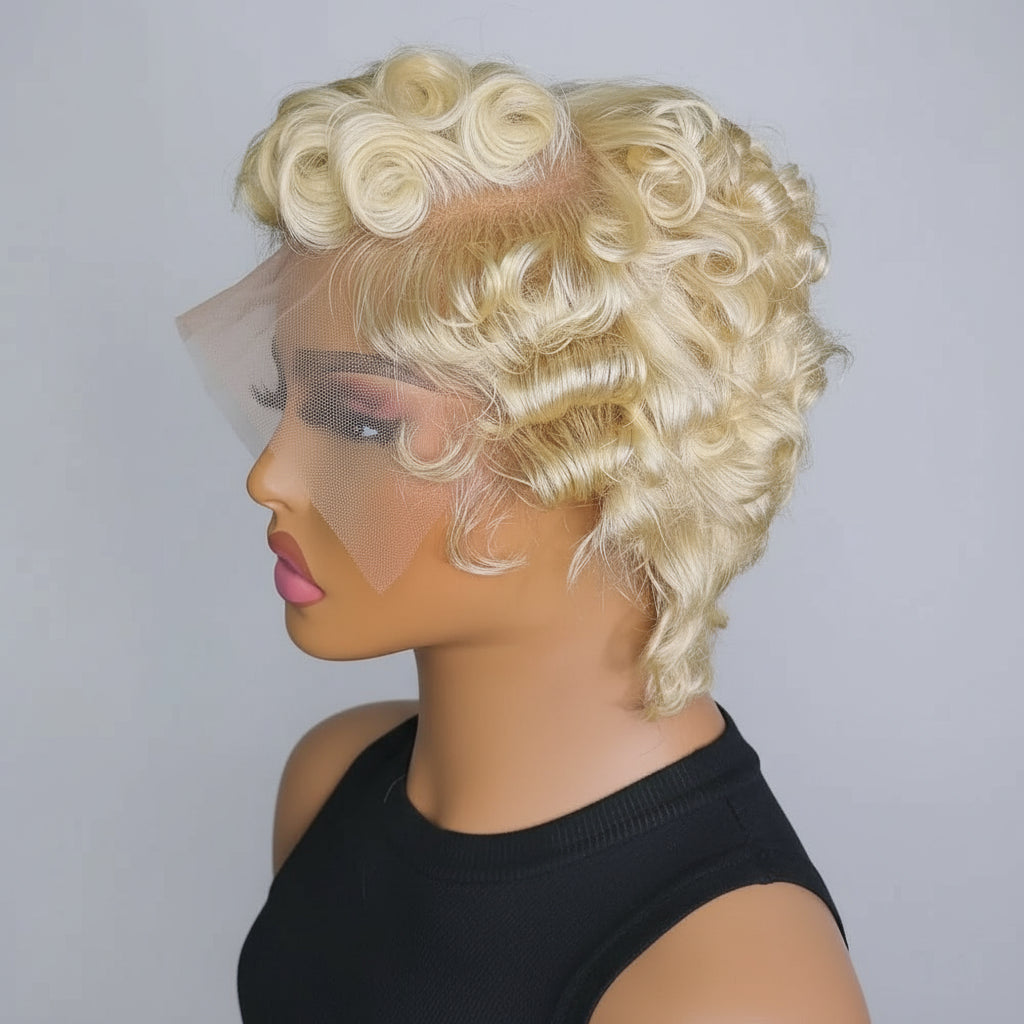 Pixie Cut Short Bob Deep Wave