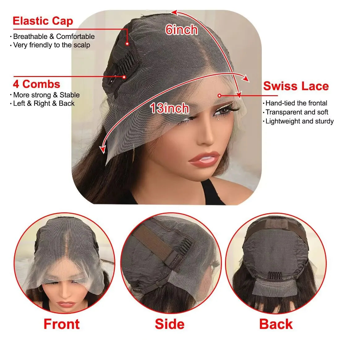 13X6 Ombre Blonde Colored