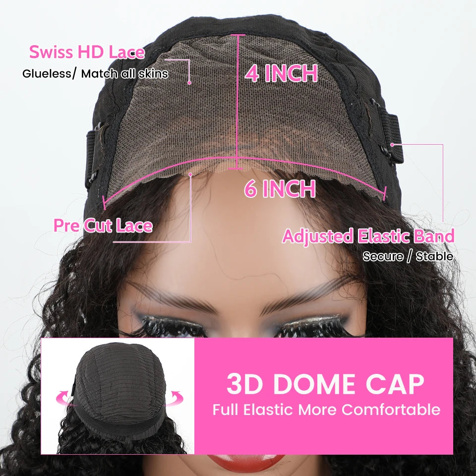 Indian Kinky Curly Short Bob 7x5