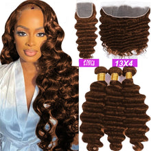 Hair Bundles Chocolate Brown Loose Deep Wave