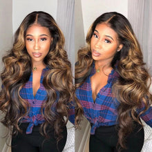 Ombre Honey Loose Wave Bundle With Closure 4/27