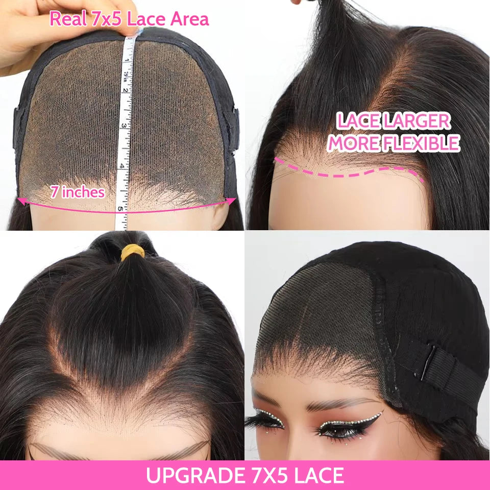 7x5 Glueless Bob Wig Lace