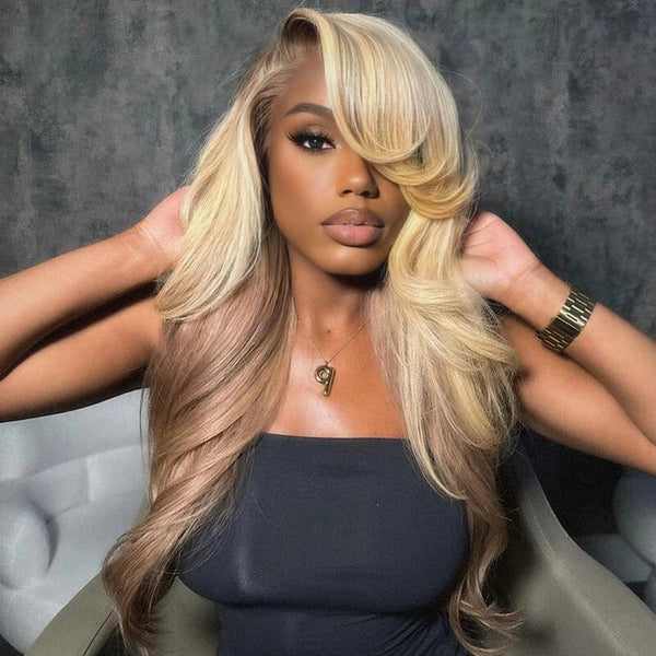 Blonde Brown Roots Colored body wave - NJAI - NA HAIR