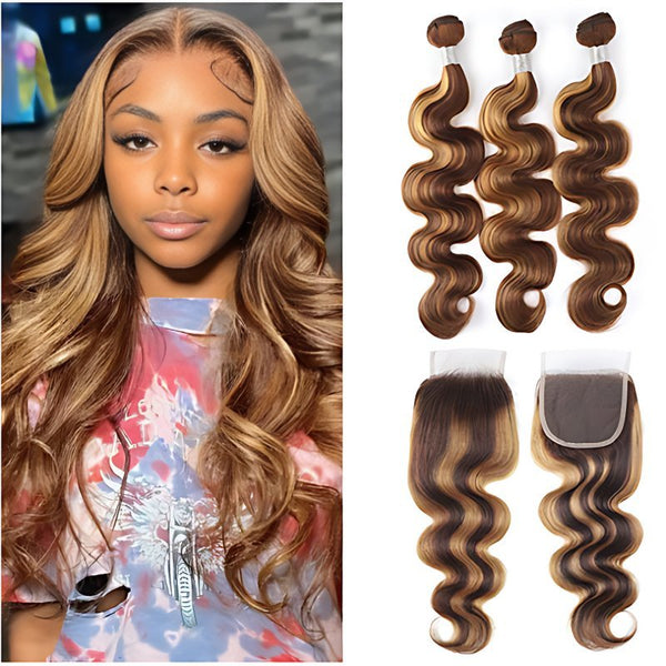 Blonde Highlight Body Wave - NJAI - NA HAIR